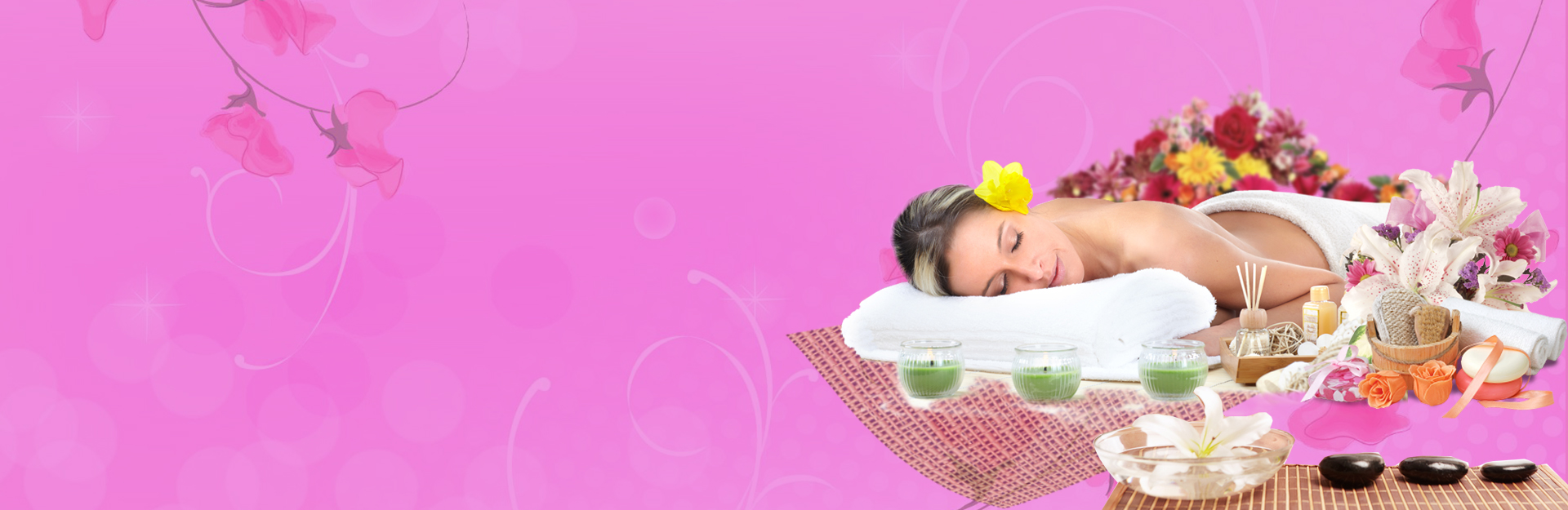 women relaxing in plesant enviornment after massage
